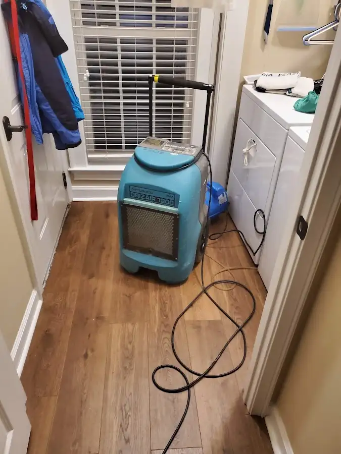 Commercial dehumidifier deployed for Flood Damage Cleanup in Southbridge Town